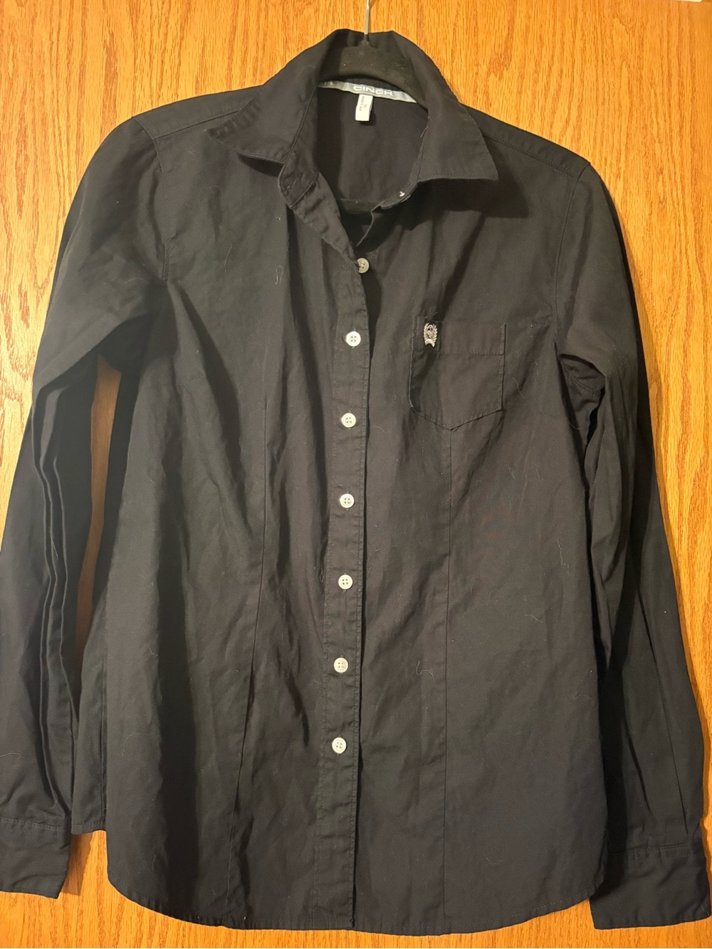 Cinch Men's Black Long-Sleeve Button-Down Shirt